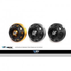 DMV DIFAS3DYA08K Black 3D Motorcycle Front Axle Slider