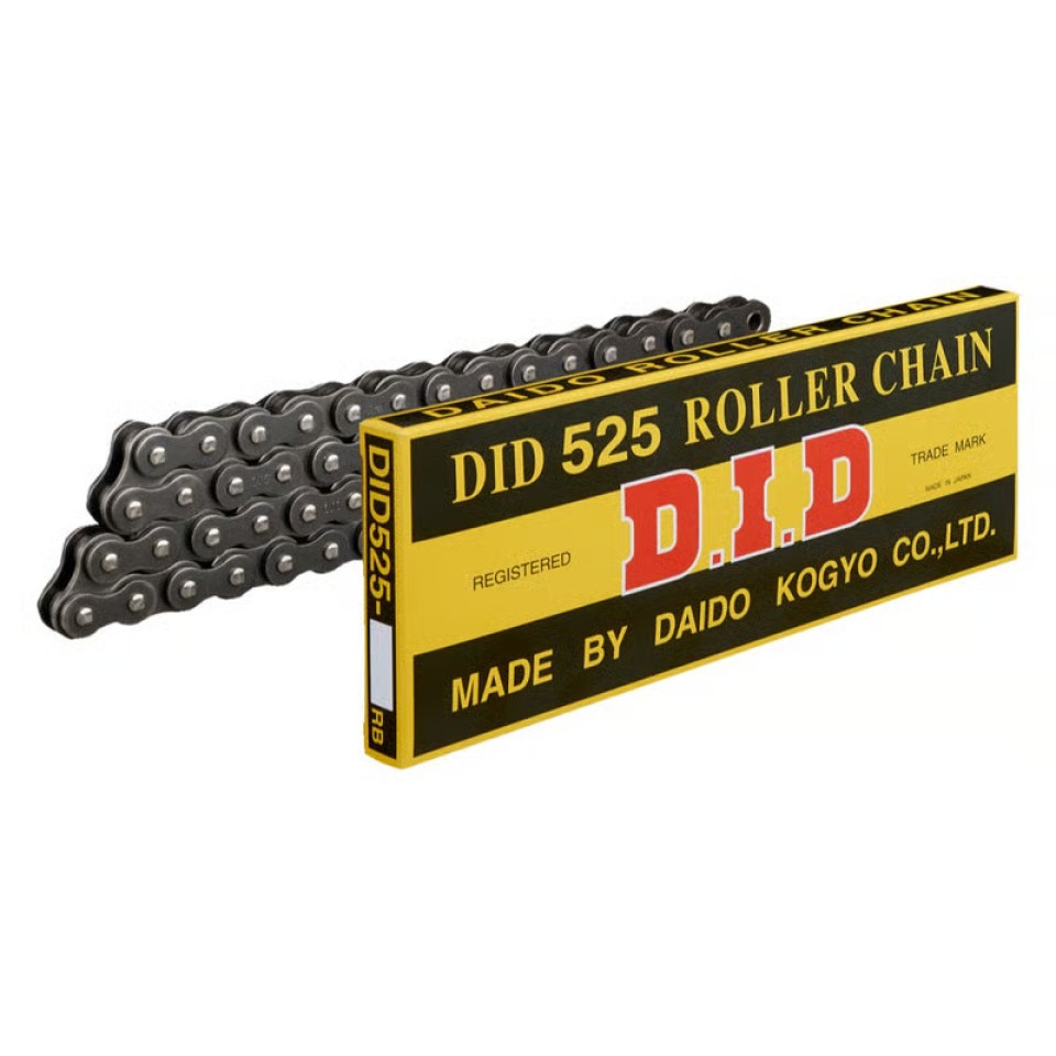 DID 525 Standard Motorcycle Roller Chain - Natural
