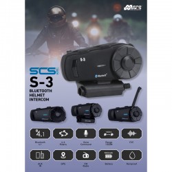 SCS Helmet Bluetooth Intercom S-3