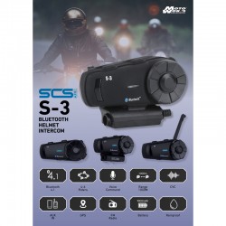 SCSETC Helmet Bluetooth Intercom SCS S3