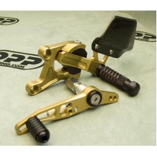 Gilles Tooling VCRS01GB Motorcycle Adjustable Rearset VCR38GT Black-Gold