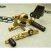 Gilles Tooling VCRS01GB Motorcycle Adjustable Rearset VCR38GT Black-Gold