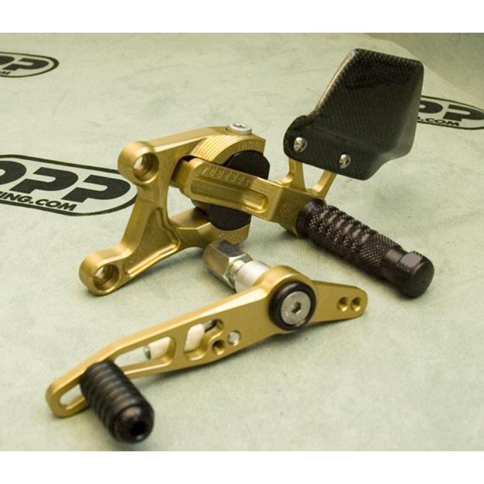 Gilles Tooling VCRS01GB Motorcycle Adjustable Rearset VCR38GT Black-Gold