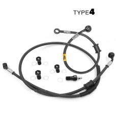 Fren Tubo 152144A-4 Motorcycle Clutch Hose Aeronautical Braided Type 4 In Carbon Kit