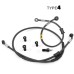 Fren Tubo 152144A-4 Motorcycle Clutch Hose Aeronautical Braided Type 4 In Carbon Kit