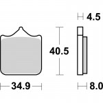 SBS 870DS-2 Motorcycle Brake Pad