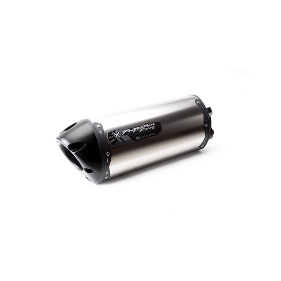 Two Brothers Racing Black Series M-2 Aluminum Canister Slip-On Exhaust System for Kawasaki ZX636 Ninja ZX-6R 2009-2015