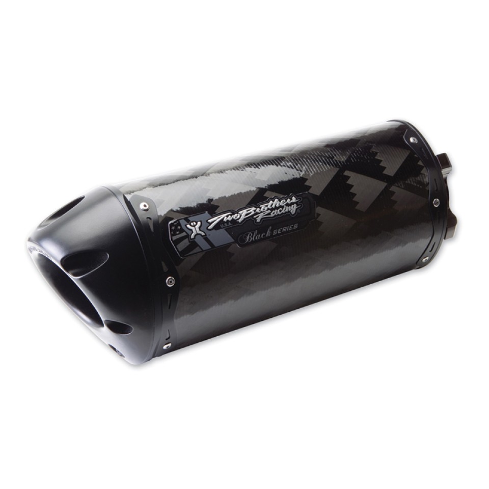 Two Brothers Racing M-2 Carbon Fiber Canister Full Exhaust System for Kawasaki NINJA2 Helmet50RR 2008-2013