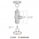 RAM Mounts RAPB201U Bracket Composite Double Socket Arm