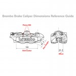 Brembo 20A39710 M4 34 Front Left Cast Aluminum Titanium Radial Mount Monobloc Caliper