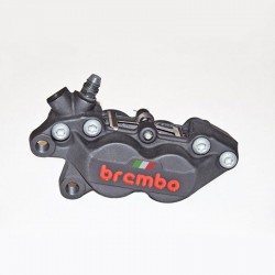 Brembo 20516538 Brake Caliper Left Front P4 30/34 Black Color 40Mm Mounting Red Logo And Italian Flag