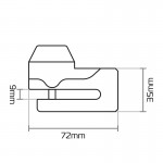 Oxford LK29 Mini T Disc Lock