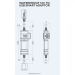 Quad Lock QLA-PBX Waterproof 12V To USB Smart Adaptor