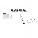 DMV DILPKBM06C Motorcycle Headlight Protector - Clear