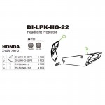 DMV DILPKHO22C Motorcycle Headlight Protector - Clear