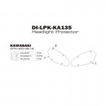 DMV DILPKKA135 Motorcycle Headlight Protector - Clear