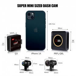 VSYS Q3 Super mini Motorcycle DVR 2 channel Front & Rear Waterproof 1080 Cameras Dash Cam with OLED Remote TPMS Parking Mode GPS