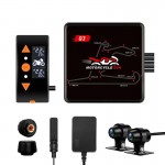 VSYS Q3 Super mini Motorcycle DVR 2 channel Front & Rear Waterproof 1080 Cameras Dash Cam with OLED Remote TPMS Parking Mode GPS