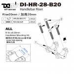 DMV DIHRUN28K Handlebar Riser-Black