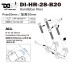 DMV DIHRUN28K Motorcycle Handlebar Riser-Black