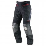 Komine PK 712 Riga Titanium Leather Motorcycle Mesh Pants-Black