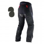 Komine PK 712 Riga Titanium Leather Motorcycle Mesh Pants-Black