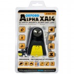 Oxford LK278 Alpha XA14 Alarm Disc Lock(14mm pin) Black/Yellow Cover
