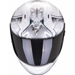Scorpion EXO 390 Clara White Silver Full Face Motorcycle Helmet