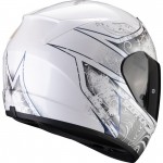 Scorpion EXO 390 Clara White Silver Full Face Motorcycle Helmet