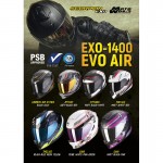 Scorpion EXO-1400 Evo Air Attune Full Face Motorcycle Helmet - PSB Approved