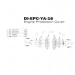 DMV DI-EPC-YA-16-T Motorcycle Engine Protective Cover Titanium