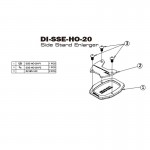 DMV DI-SSE-HO-20-MA-SSE-HO-24-K Motorcycle Side Stand Enlarger