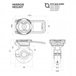 Quad Lock QLM-MIR-2 Motorcycle Mirror Mount V2