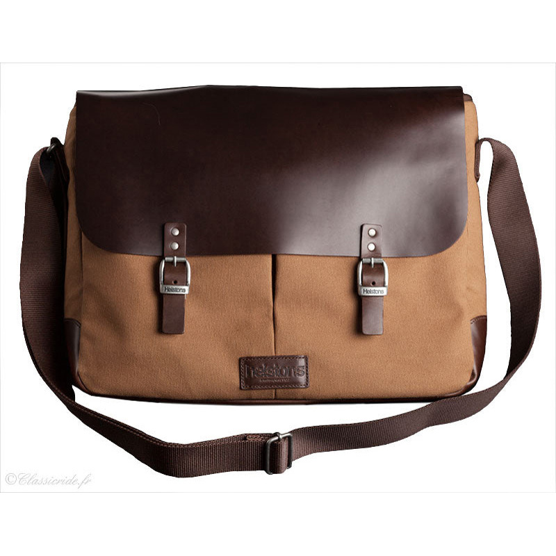 Helstons Leather Cotton Motorcycle Waterproof Sling Bag