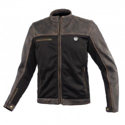 Komine JK-166 Half Leather Motorcycle Mesh Jacket