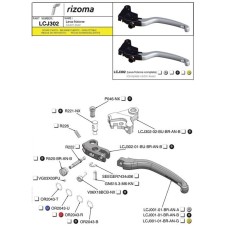 Rizoma R520-BR-AN-B Motorcycle Brake Level Dial