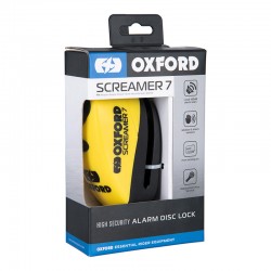 Oxford LK290 Motorcycle Screamer7 Alarm Disc Lock Yellow/black