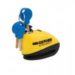 Oxford LK290 Motorcycle Screamer7 Alarm Disc Lock Yellow/black