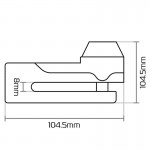 Oxford LK48 Motorcycle Titan 10mm Pin Disc Lock incl. Pouch