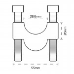 Oxford OX614 Motorcycle Handlebar Risers 20