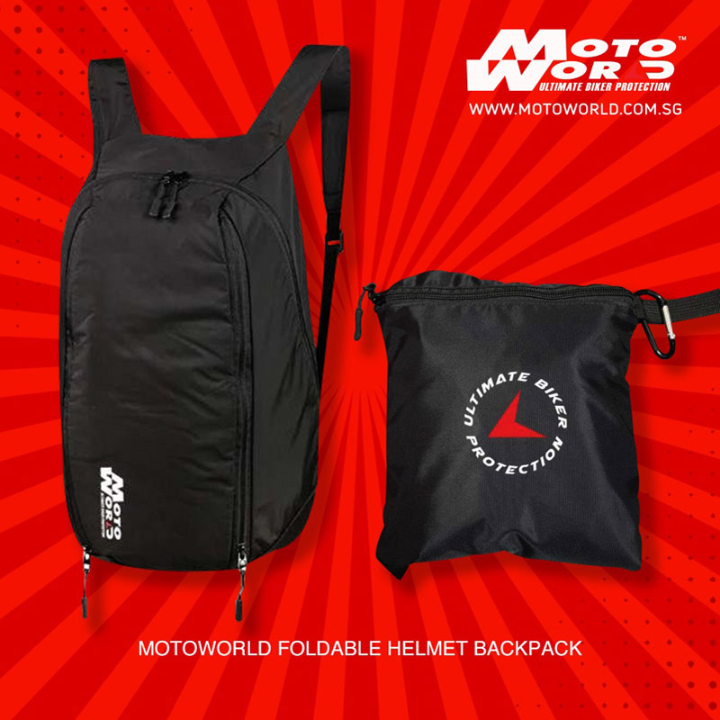 Motoworld Foldable Motorcycle Helmet Backpack