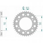 XAM 13814-46 Motorcycle Hard Anodizer Rear Sprocket