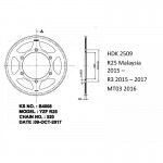 Hodaka 2509B43 Motorcycle Rear Sprocket