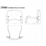 Rizoma ZTH061B Motorcycle Headlight Fairing Mounting CF011