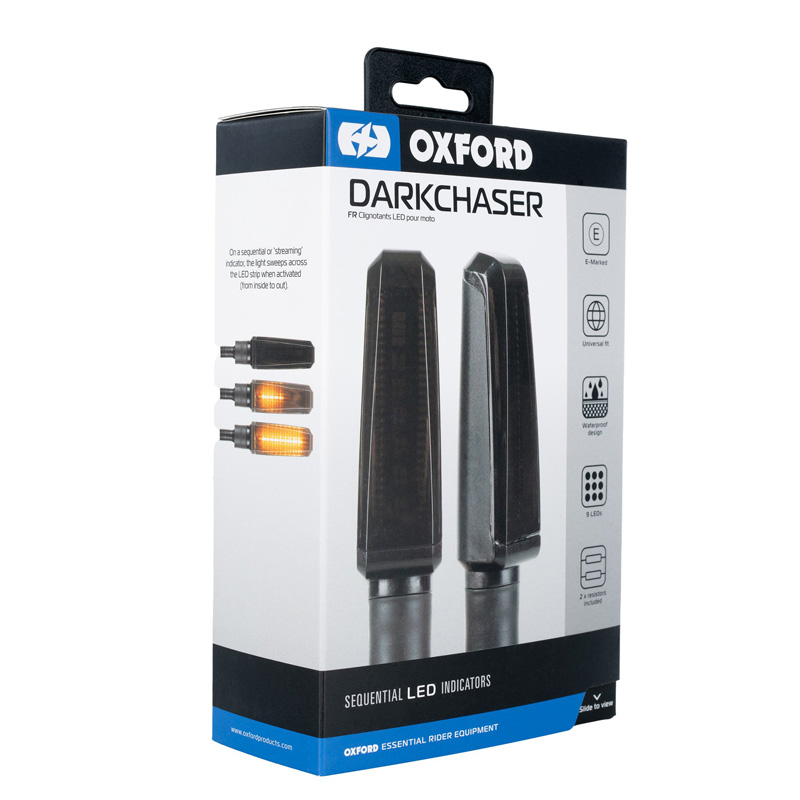 Oxford EL364 DarkChaser - Sequential Motorcycle Indicators (Incl.2 Resistors)