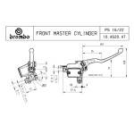 Brembo 10462047 Motorcycle PS 16/22 Brake Master Cyclinder for Aprilia,Cagiva,Ducati,KTM,Moto-Guzzi,Yamaha 1991-2014