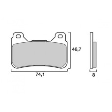 Brembo 107A48668 Motorcycle Z03 Brake Pad Kit for Honda 2004-2017
