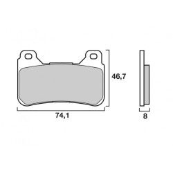 Brembo 107A48668 Motorcycle Z03 Brake Pad Kit for Honda 2004-2017