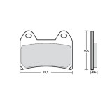 Brembo 107A48674 Motorcycle Brake Pad Kit