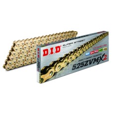 DID D 525ZVMX2GG Motorcycle X-Ring Chain Gold